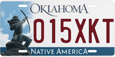 OK license plate 015XKT