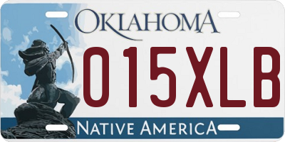 OK license plate 015XLB