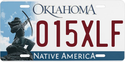 OK license plate 015XLF