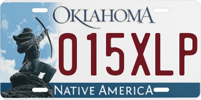 OK license plate 015XLP