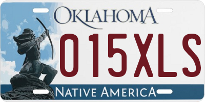 OK license plate 015XLS