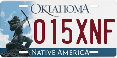 OK license plate 015XNF