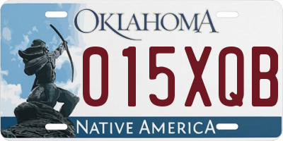 OK license plate 015XQB