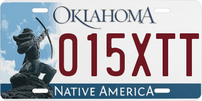 OK license plate 015XTT