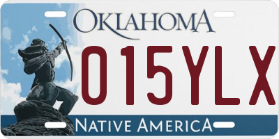 OK license plate 015YLX