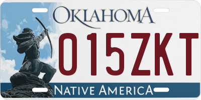 OK license plate 015ZKT