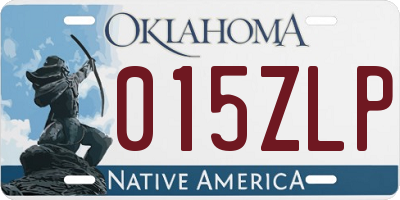 OK license plate 015ZLP