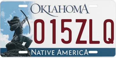 OK license plate 015ZLQ