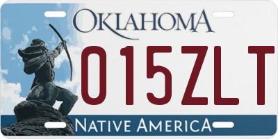 OK license plate 015ZLT
