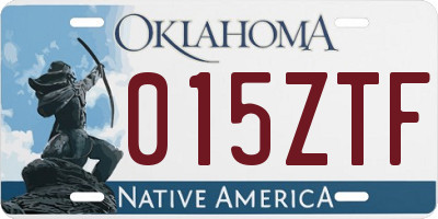 OK license plate 015ZTF