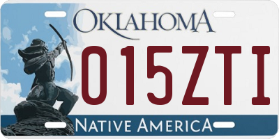 OK license plate 015ZTI