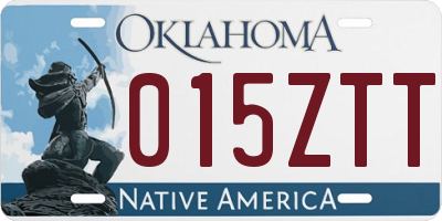 OK license plate 015ZTT