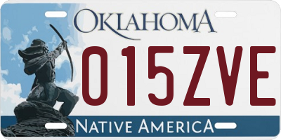 OK license plate 015ZVE