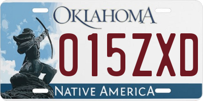 OK license plate 015ZXD