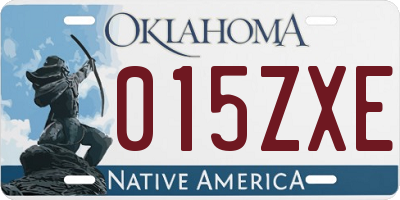 OK license plate 015ZXE