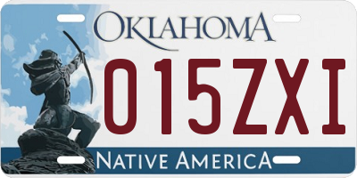 OK license plate 015ZXI