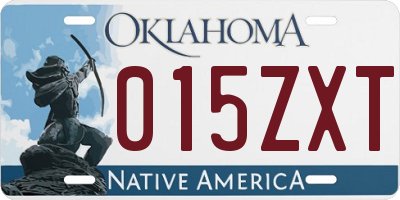OK license plate 015ZXT