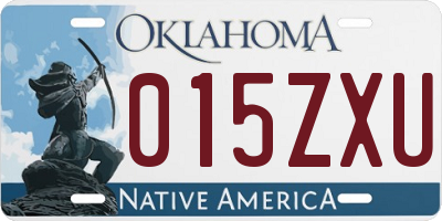 OK license plate 015ZXU