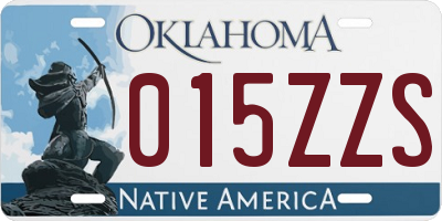 OK license plate 015ZZS