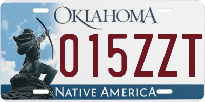 OK license plate 015ZZT