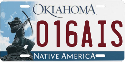 OK license plate 016AIS
