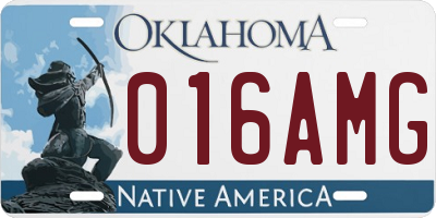 OK license plate 016AMG