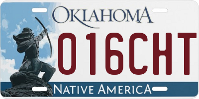 OK license plate 016CHT