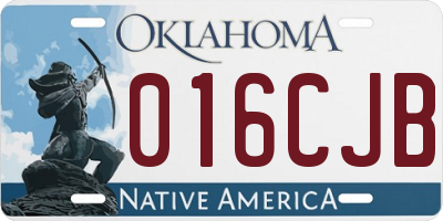 OK license plate 016CJB