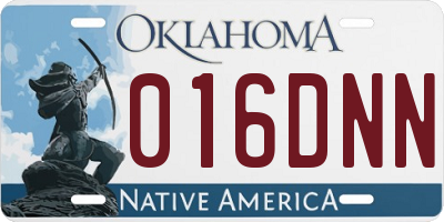 OK license plate 016DNN