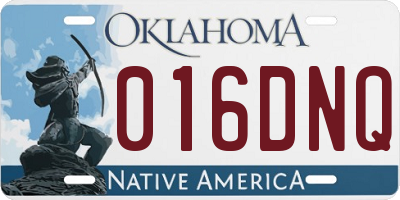 OK license plate 016DNQ