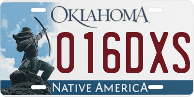OK license plate 016DXS