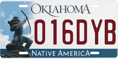 OK license plate 016DYB