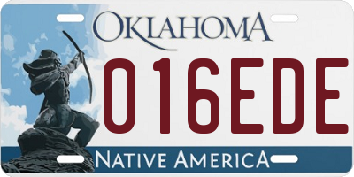 OK license plate 016EDE