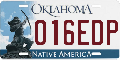 OK license plate 016EDP