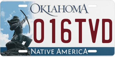 OK license plate 016TVD