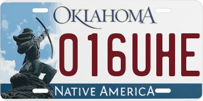 OK license plate 016UHE