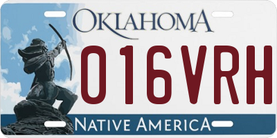 OK license plate 016VRH