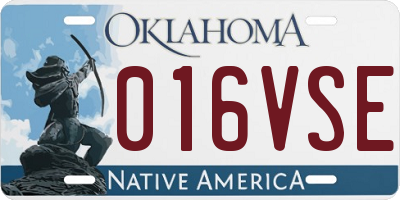 OK license plate 016VSE