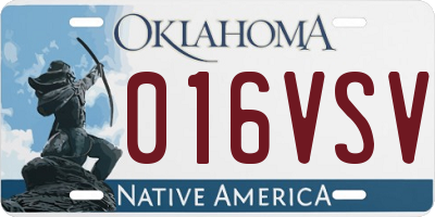 OK license plate 016VSV