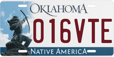 OK license plate 016VTE