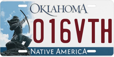 OK license plate 016VTH