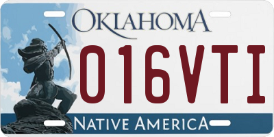 OK license plate 016VTI