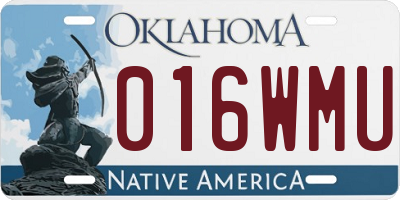 OK license plate 016WMU