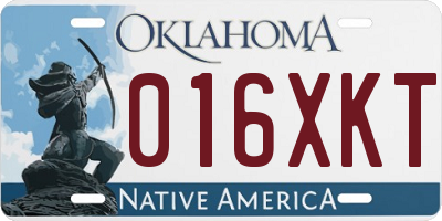 OK license plate 016XKT