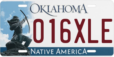 OK license plate 016XLE