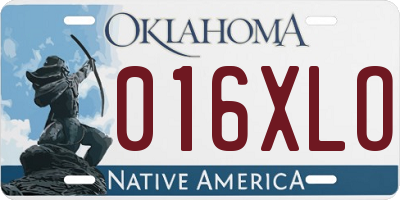 OK license plate 016XLO