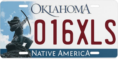OK license plate 016XLS