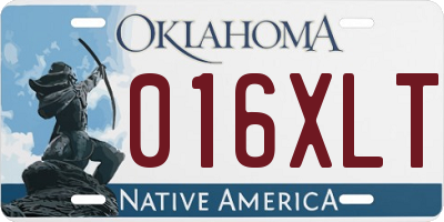 OK license plate 016XLT