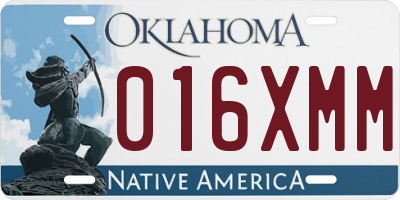 OK license plate 016XMM