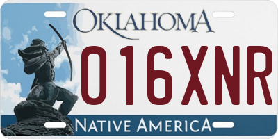 OK license plate 016XNR